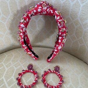 Lele Sadoughi headband and earrings set